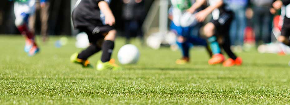 soccer sports on fake turf grass